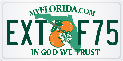 FL license plate EXTF75