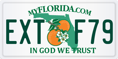 FL license plate EXTF79