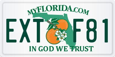 FL license plate EXTF81