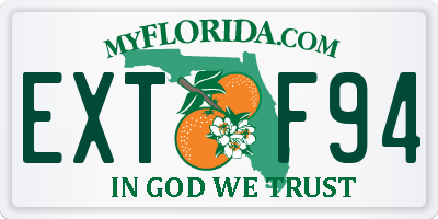 FL license plate EXTF94