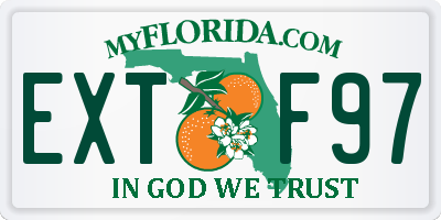 FL license plate EXTF97