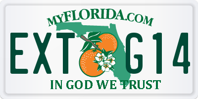 FL license plate EXTG14