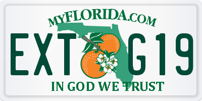 FL license plate EXTG19