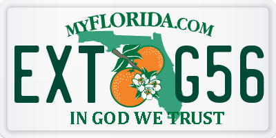 FL license plate EXTG56