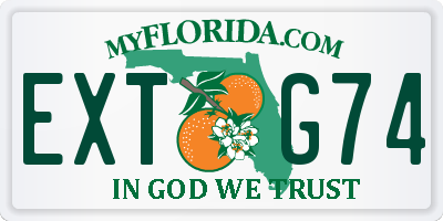 FL license plate EXTG74