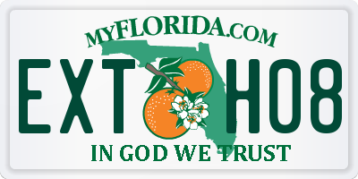 FL license plate EXTH08