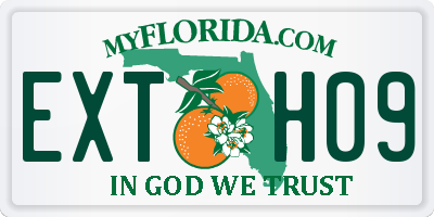FL license plate EXTH09