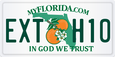 FL license plate EXTH10