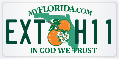 FL license plate EXTH11