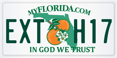 FL license plate EXTH17