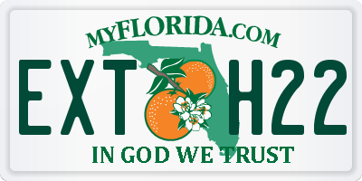 FL license plate EXTH22