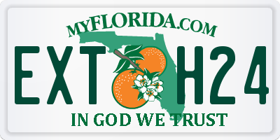 FL license plate EXTH24