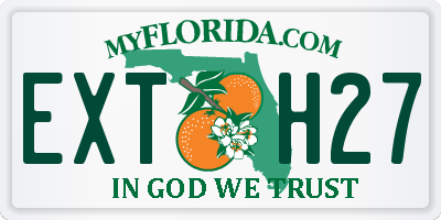 FL license plate EXTH27
