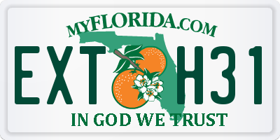 FL license plate EXTH31