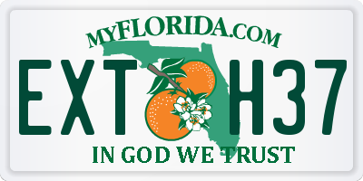 FL license plate EXTH37