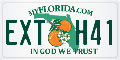 FL license plate EXTH41