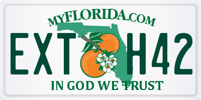 FL license plate EXTH42