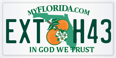 FL license plate EXTH43