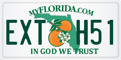 FL license plate EXTH51