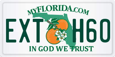 FL license plate EXTH60