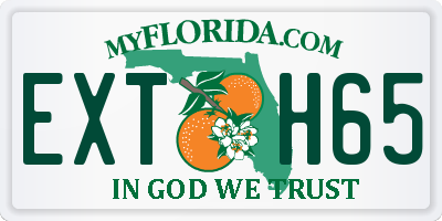 FL license plate EXTH65