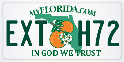 FL license plate EXTH72