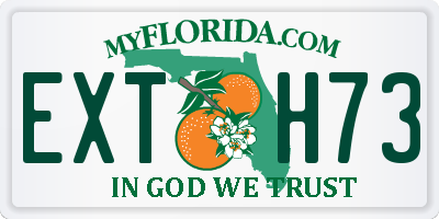 FL license plate EXTH73
