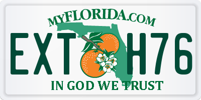 FL license plate EXTH76