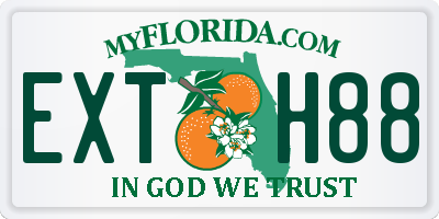 FL license plate EXTH88