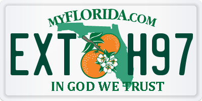 FL license plate EXTH97