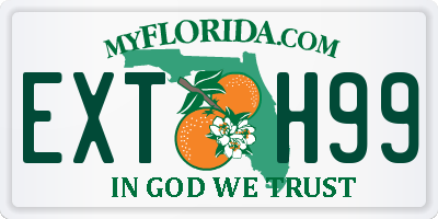 FL license plate EXTH99