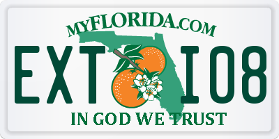 FL license plate EXTI08