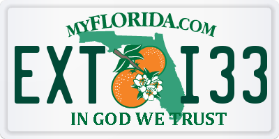 FL license plate EXTI33