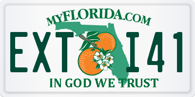 FL license plate EXTI41
