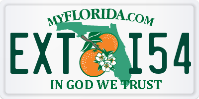 FL license plate EXTI54
