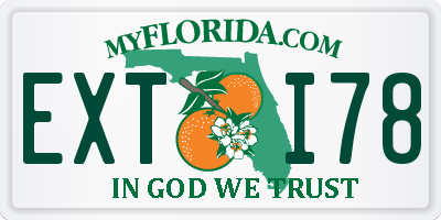 FL license plate EXTI78