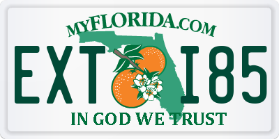 FL license plate EXTI85