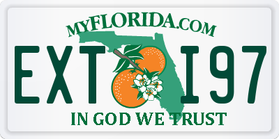 FL license plate EXTI97
