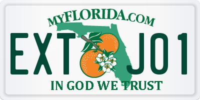 FL license plate EXTJ01