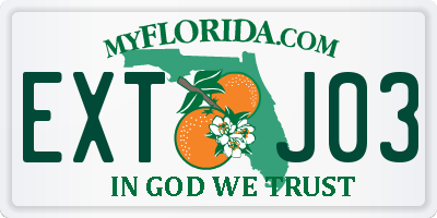 FL license plate EXTJ03