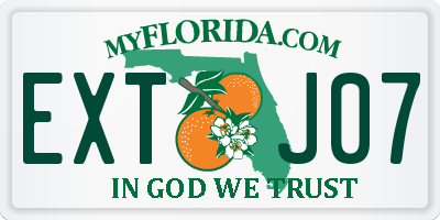 FL license plate EXTJ07