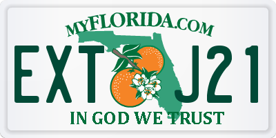 FL license plate EXTJ21