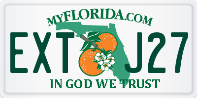 FL license plate EXTJ27