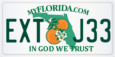 FL license plate EXTJ33