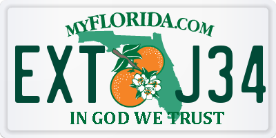 FL license plate EXTJ34