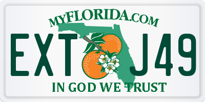 FL license plate EXTJ49