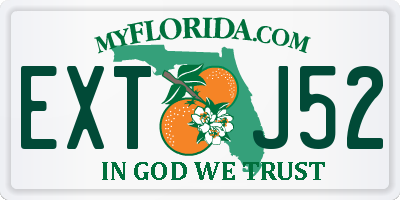 FL license plate EXTJ52
