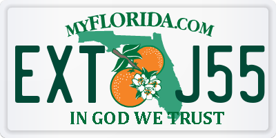FL license plate EXTJ55