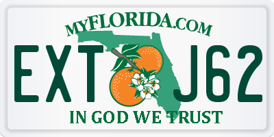 FL license plate EXTJ62