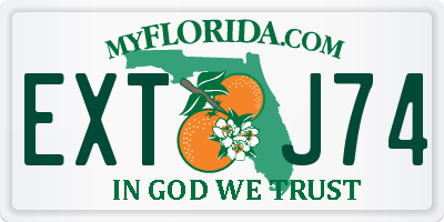 FL license plate EXTJ74